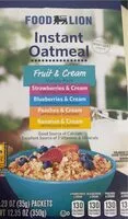 Mängden socker i Instant oatmeal fruit & cream