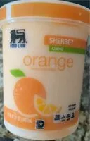 Mängden socker i orange sherbet