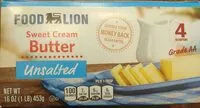 Mängden socker i Unsalted Sweet Cream Butter