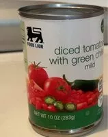 Mängden socker i Diced tomatoes with green chiles mild