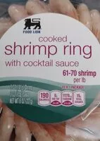 Mängden socker i Cooked shrimp ring with cocktail sauce