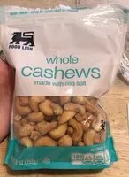 Mängden socker i whole cashews