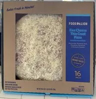 Mängden socker i Five Cheese Thin Crust Pizza
