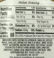Mängden socker i Italian dressing