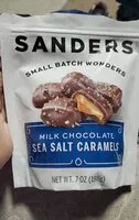 Mängden socker i Sanders milk chocolate sea salt caramels
