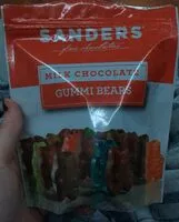 Mängden socker i Sanders fine chocolate milk chocolate gummi bears pouch ounce