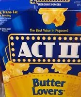 Mängden socker i Butter Lovers Microwave Popcorn