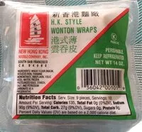 Mängden socker i HK style wonton wrap