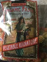 Mängden socker i Organic Pasta Vegetable Radiatore