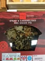 Mängden socker i Steak and caramelised red onion pie