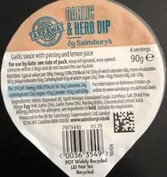 Mängden socker i Garlic and herb dip