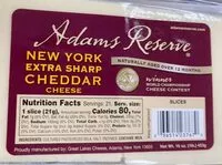 Mängden socker i New York Extra Sharp Cheddar Cheese