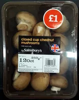 Mängden socker i Closed cup chestnut mushrooms