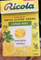Mängden socker i ricola lemon mint