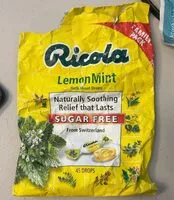 Mängden socker i Lemon mint herb in thriat drops