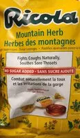 Mängden socker i Herbes des montagnes