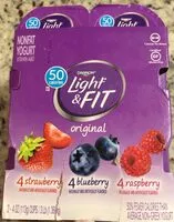 Mängden socker i Light & fit calorie packs strawberry blueberry