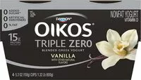 Mängden socker i Oikos Triple Zero Greek Vanilla Yogurt 4pk