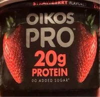 Mängden socker i Oikos pro Strawberry yogurt
