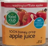 Mängden socker i 100% honey crisp apple juice