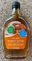 Mängden socker i 100% pure maple syrup, maple