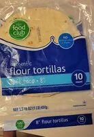 Mängden socker i Authentic flour Tortillas