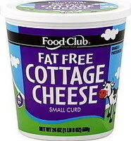 Mängden socker i Fat Free Small Curd Cottage Cheese