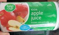 Mängden socker i 100% Unsweetened Apple Juice Frozen Concentrate