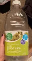 Mängden socker i White Grape juice
