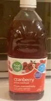 Mängden socker i Cranberry Juice Cocktail From Concentrate With