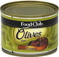 Mängden socker i Chopped Ripe Olives