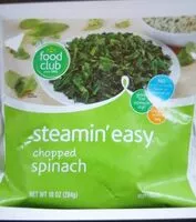 Mängden socker i Steamin' Easy chopped spinach