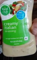 Mängden socker i Creamy Italian dressing