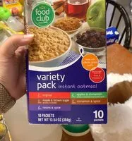 Mängden socker i Instant oatmeal