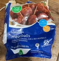 Mängden socker i Homestyle meatballs