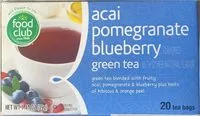 Mängden socker i Acai pomegranate blueberry green tea