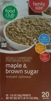 Mängden socker i Maple and brown sugar oatmeal