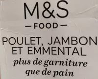 Mängden socker i Sandwich Poulet jambon emmental