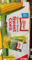 Mängden socker i Whole kernel sweet corn