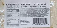 Mängden socker i La Burrita 8” homestyle tortillas