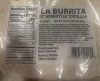 Mängden socker i La Burrita homestyle tortillas