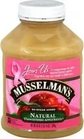Mängden socker i Musselmans natural unsweetened apple sauce