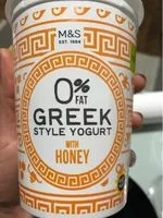 Mängden socker i Yogurt greek style 0% with honey
