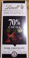 Mängden socker i Lindt Excellence 70% Cocoa Dark Chocolate