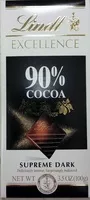 Mängden socker i 90% cocoa dark chocolate