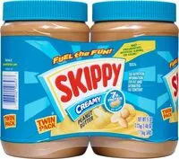 Mängden socker i Natural creamy peanut butter spread twin