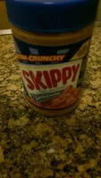 Mängden socker i Skippy, super chunk peanut butter, super chunk