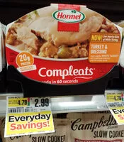 Mängden socker i Turkey & dressing oven-roasted white turkey with traditional dressing and rich turkey sauce