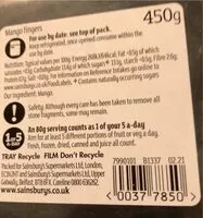 Mängden socker i Mango fingers