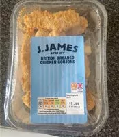 Mängden socker i british breaded chicken goujons